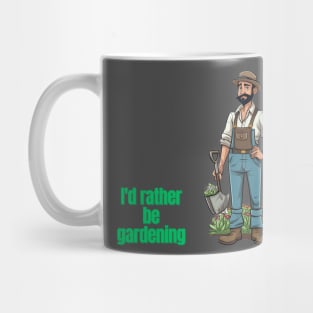 Cartoon design of a male gardener with humorous saying Mug